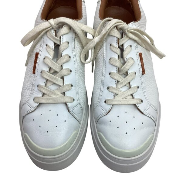 Tory Burch Ladybug Womens 11M White Pebbled Leather Sneakers - Picture 3 of 14